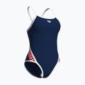 Strój pływacki jednoczęściowy damski arena Icons Super Fly Back Solid navy/white/red multi 4