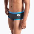 Bokserki pływackie męskie arena One Low Waist Short Big Logo asphalt/turquoise 7