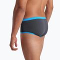 Bokserki pływackie męskie arena One Low Waist Short Big Logo asphalt/turquoise 8