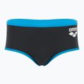 Bokserki pływackie męskie arena One Low Waist Short Big Logo asphalt/turquoise