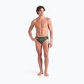 Slipy pływackie męskie arena Poseidonia Swim Briefs dark sage/artic lime 5