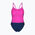 Strój pływacki jednoczęściowy damski arena Arch Lace Back multi blue/navy/shocking pink 2