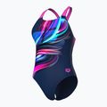 Strój pływacki jednoczęściowy damski arena Bloom Swim Pro Back Lb multi navy/navy/shocking pink 4