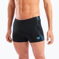 Bokserki pływackie męskie arena Graphic Swim Short black/turquoise 8