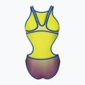 Strój pływacki jednoczęściowy damski arena One Shaded Print Tech One Back artic lime violetta multi/neon blue 2
