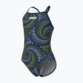 Strój kąpielowy jednoczęściowy dziecięcy arena Fireflow Lightdrop Back navy/team navy yellow 3