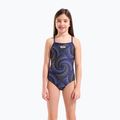 Strój kąpielowy jednoczęściowy dziecięcy arena Fireflow Lightdrop Back navy/team navy yellow 5