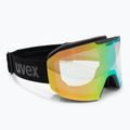 Gogle narciarskie UVEX Evidnt Attract V + case black matt/mirror green clear/yellow 2
