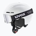 Kask narciarski dziecięcy UVEX Viti Set + gogle Speedy Pro white matt/mirror silver/green/clear 10