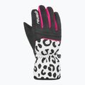Rękawice narciarskie dziecięce Reusch Alan Junior white/grey leopard 3
