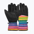 Rękawice narciarskie dziecięce Reusch Alan Junior black/multicolour lines 2