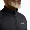 Bluza trekkingowa męska Jack Wolfskin Peak District Full Zip black 4