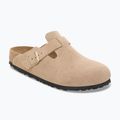 Klapki BIRKENSTOCK Boston Suede Leather sandcastle 8