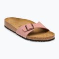 Klapki damskie BIRKENSTOCK Madrid Birkibuc Narrow pink clay 8