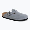 Klapki BIRKENSTOCK Boston Suede Leather stone blue
