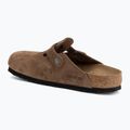 Klapki BIRKENSTOCK Boston Suede Leather Regular dark tea 3