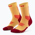 Skarpety kompresyjne damskie CEP Run Mid Cut 5.0 marigold/burgundy