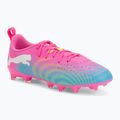 Buty piłkarskie dziecięce PUMA Future 9 Play FG/AG Jr poison pink/puma wht/sun stream/bright aqua/puma blk