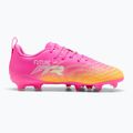 Buty piłkarskie dziecięce PUMA Future 9 Play FG/AG Jr poison pink/puma wht/sun stream/bright aqua/puma blk 9
