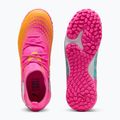 Buty piłkarskie dziecięce PUMA Future 9 Match TT + Mid Jr poison pink/puma wht/sun stream/bright aqua/puma blk 10