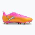 Buty piłkarskie dziecięce PUMA Ultra 6 Play FG/AG Jr poison pink/puma wht/sun stream/bright aqua/puma blk 9