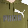 Bluza męska PUMA Essentials+ Two-Tone Big Logo Hoodie TR olive green 3