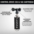 Pompka rowerowa Lezyne Control Drive CO2 + 1 x nabój 25 g gloss black 3
