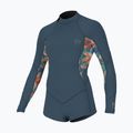 Pianka do pływania dziecięca O'Neill Girls Bahia 2/1 Back Zip LS Spring copen blue/painted tropics/copen blue