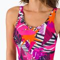 Strój pływacki jednoczęściowy damski Speedo Allover U-Back leaf true navy/fluo pink/salso 7