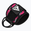Paski z hakami na kostkę RDX A4 Ankle Straps For Gym Cable Machine pink 3