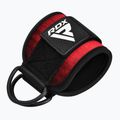 Paski z hakami na kostkę RDX A4 Ankle Straps For Gym Cable Machine red 3