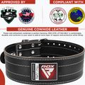 Pas do podnoszenia ciężarów RDX RD1 Weight Lifiting Power white 4