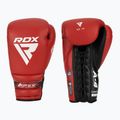 Rękawice bokserskie RDX Apex Lace Up Training Sparring Boxing red