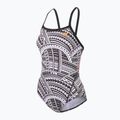 Strój pływacki jednoczęściowy damski ZONE3 Kona Speed Strap Back tribal print/black/ white/orange 4