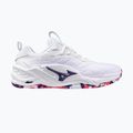 Buty do piłki ręcznej Mizuno Wav Stealth Neo 2 white/violet indigo/camellia rose 8