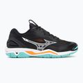 Buty do piłki ręcznej Mizuno Wave Stealth 6 black/tangelo/ice green 2