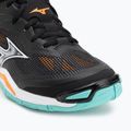 Buty do piłki ręcznej Mizuno Wave Stealth 6 black/tangelo/ice green 7