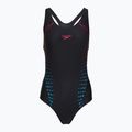 Strój pływacki jednoczęściowy damski Speedo Allover Panel Laneback black/purple