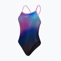 Strój pływacki jednoczęściowy damski Speedo Placement Digital Turnback black/kiki pink/picton blue
