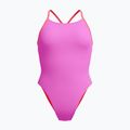 Strój pływacki jednoczęściowy damski Speedo Solid Lattice Tie-Back neon violet