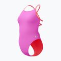 Strój pływacki jednoczęściowy damski Speedo Solid Lattice Tie-Back neon violet 3