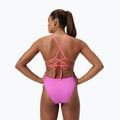 Strój pływacki jednoczęściowy damski Speedo Solid Lattice Tie-Back neon violet 7