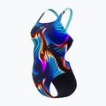 Strój pływacki jednoczęściowy damski Speedo Allover Digital Leaderback lava blur/speedo black 2