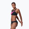 Strój pływacki dwuczęściowy damski Speedo Hyperboom Butterfly Back anthracite/margarita pink 3
