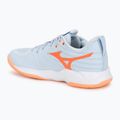Buty do siatkówki damskie Mizuno Wave Momentum Pro blue finch/lava orange/flamingo coral 3