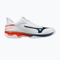 Buty do tenisa męskie Mizuno Wave Exceed Court AC white/insignia blue/orange 8