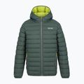 Kurtka puchowa dziecięca REGATTA Hooded Marizion dark forest green/wild lime