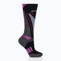 Skarpety narciarskie damskie Brubeck Snow Force Light szary/różowy