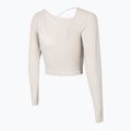Top do jogi damski 4F TSDL019 LS beige 4