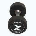 Hantel żeliwny gumowany XTREXO Pro 12 kg czarny 7